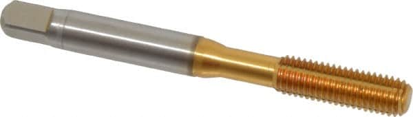 Guhring - 1/4-28 UNF 2BX Modified Bottoming Thread Forming Tap - Cobalt, TiN Finish, 2-1/2" OAL, 0.374" Thread Length, Right Hand Thread, Series 3941 - Exact Tooling