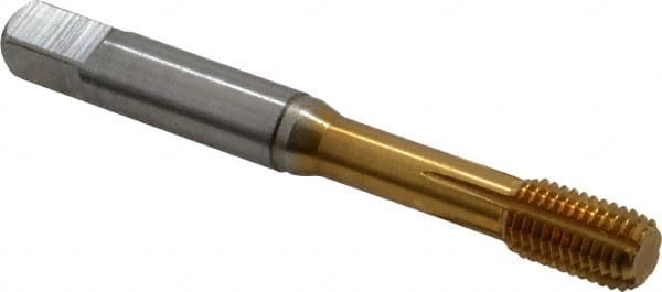 Guhring - 5/16-24 UNF 2BX H7/H8 Thread Limit Modified Bottoming Thread Forming Tap - Cobalt, TiN Finish, 2-23/32" OAL, 0.453" Thread Length, Right Hand Thread, Series 3941 - Exact Tooling