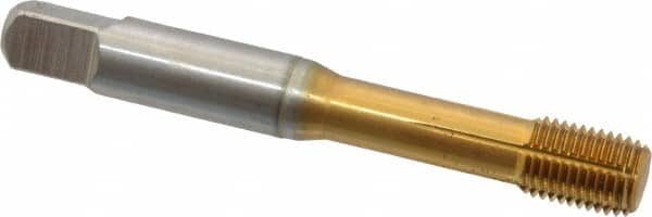 Guhring - 3/8-24 UNF 2BX H7/H8 Thread Limit Modified Bottoming Thread Forming Tap - Cobalt, TiN Finish, 2.941" OAL, 0.453" Thread Length, Right Hand Thread, Series 3941 - Exact Tooling