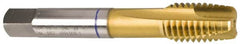 Guhring - #12-28 UNF, 3 Flute, TiN Finish, Powdered Metal Spiral Point Tap - Plug Chamfer, Right Hand Thread, 2.382" OAL, 0.63" Thread Length, 0.22" Shank Diam, 2B Class of Fit, Series 3908 - Exact Tooling