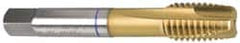 Guhring - 1-12 UNF, 4 Flute, TiN Finish, Powdered Metal Spiral Point Tap - Plug Chamfer, Right Hand Thread, 5-1/8" OAL, 0.8" Shank Diam, 3B Class of Fit, Series 3997 - Exact Tooling