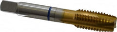 Guhring - 5/8-11 UNC, 4 Flute, TiN Finish, Powdered Metal Spiral Point Tap - Plug Chamfer, Right Hand Thread, 3-13/16" OAL, 0.945" Thread Length, 0.48" Shank Diam, 2B Class of Fit, Series 3907 - Exact Tooling