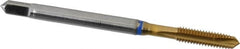 Guhring - #6-40 UNF, 3 Flute, TiN Finish, Powdered Metal Spiral Point Tap - Plug Chamfer, Right Hand Thread, 2" OAL, 0.433" Thread Length, 0.141" Shank Diam, 2B Class of Fit, Series 3908 - Exact Tooling
