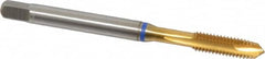 Guhring - #10-32 UNF, 3 Flute, TiN Finish, Powdered Metal Spiral Point Tap - Plug Chamfer, Right Hand Thread, 2.382" OAL, 0.551" Thread Length, 0.194" Shank Diam, 2B Class of Fit, Series 3908 - Exact Tooling
