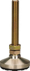 Gibraltar - 5/8-11 Bolt Thread, Studded Pivotal Stud Mount Leveling Pad & Mount - 6,000 Max Lb Capacity, 2-1/2" Base Diam - Exact Tooling