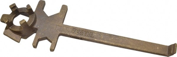 Vestil - 12" Long Bronze Drum Plug Wrench - For Use with All Types of Industrial Drum Plugs and Bungs in Metal or Plastic - Exact Tooling