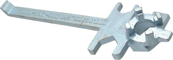 Vestil - 12" Long Cast Steel Drum Plug Wrench - For Use with All Types of Industrial Drum Plugs and Bungs in Metal or Plastic - Exact Tooling