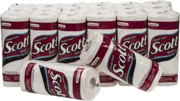 Scott - Perforated Roll of 1 Ply White Paper Towels - 11" Wide - Exact Tooling
