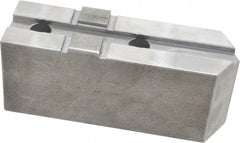 H & R Manufacturing - Tongue & Groove Attachment, Square Soft Lathe Chuck Jaw - Steel, 2-1/2" Btw Mount Hole Ctrs, 5-3/4" Long x 1-3/4" Wide x 2-3/8" High, 1/2" Groove - Exact Tooling