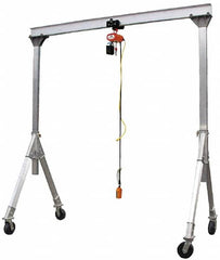 Vestil - 2,000 Lb Load Capacity, Aluminum Gantry Crane - 12' Span - Exact Tooling