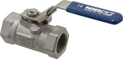 NIBCO - 3/4" Pipe, Reduced Port, Carbon Steel Fire Safe Ball Valve - 1 Piece, Inline - One Way Flow, FNPT x FNPT Ends, Locking Lever Handle, 2,000 WOG - Exact Tooling