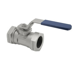 NIBCO - 3/8" Pipe, Reduced Port, Carbon Steel Standard Ball Valve - 1 Piece, Inline - One Way Flow, FNPT x FNPT Ends, Locking Lever Handle, 2,000 WOG - Exact Tooling