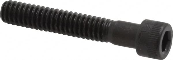 Made in USA - 1/4-20 UNC Hex Socket Drive, Socket Cap Screw - Alloy Steel, Black Oxide Finish, Partially Threaded, 1-1/2" Length Under Head - Exact Tooling