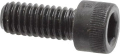 Made in USA - #8-32 UNC Hex Socket Drive, Socket Cap Screw - Alloy Steel, Black Oxide, Fully Threaded, 3/8" Length Under Head - Exact Tooling