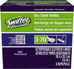 Swiffer - White Mop Refill - 8" Long x 10-5/8" Wide Head, Microfiber Head - Exact Tooling