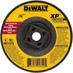 DeWALT - 24 Grit, 7" Wheel Diam, Type 27 Depressed Center Wheel - Zirconia Alumina, Resinoid Bond, 8,700 Max RPM - Exact Tooling