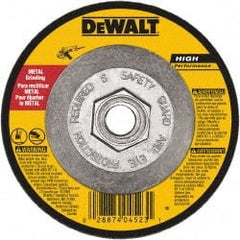 DeWALT - 24 Grit, 6" Wheel Diam, 3/32" Wheel Thickness, Type 27 Depressed Center Wheel - Aluminum Oxide, Resinoid Bond, 10,100 Max RPM - Exact Tooling