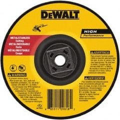 DeWALT - 60 Grit, 7" Wheel Diam, Type 27 Depressed Center Wheel - Aluminum Oxide, Resinoid Bond, 8,700 Max RPM - Exact Tooling