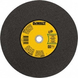 DeWALT - 14" 24 Grit Silicon Carbide Cutoff Wheel - 1/8" Thick, 20mm Arbor, 5,500 Max RPM, Use with Gas Powered Saws - Exact Tooling