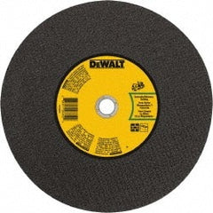 DeWALT - 14" 24 Grit Silicon Carbide Cutoff Wheel - 1/8" Thick, 20mm Arbor, 5,500 Max RPM, Use with Gas Powered Saws - Exact Tooling