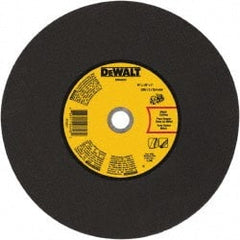 DeWALT - 14" 24 Grit Aluminum Oxide Cutoff Wheel - 1/8" Thick, 1" Arbor, 5,500 Max RPM, Use with Gas Powered Saws - Exact Tooling