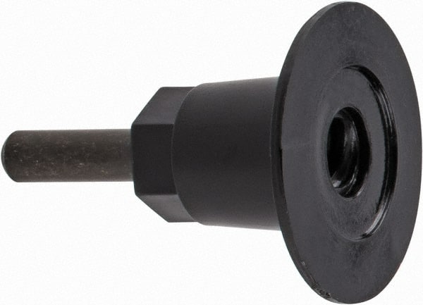 DeWALT - 1-1/2" Diam Quick-Change Disc Backing Pad - 1/4" Shank Diam, 25,000 RPM, Roloc Compatible - Exact Tooling