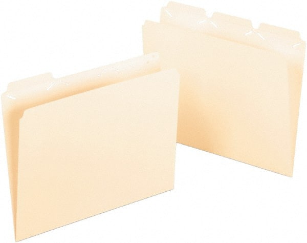 Pendaflex - 8-1/2 x 11", Letter Size, Manila, File Folders with Top Tab - 11 Point Stock, 1/3 Tab Cut Location - Exact Tooling