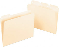 Pendaflex - 8-1/2 x 11", Letter Size, Manila, File Folders with Top Tab - 11 Point Stock, 1/3 Tab Cut Location - Exact Tooling