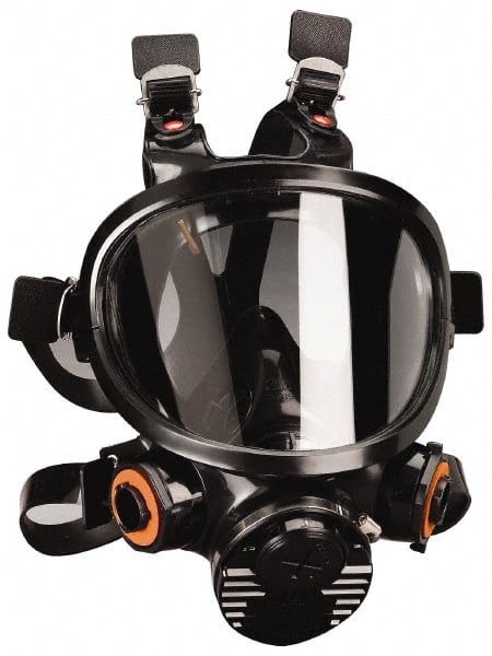 3M - Series 7800S, Size M Full Face Respirator - 6-Point Suspension, Bayonet & DIN Connection - Exact Tooling