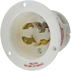 Hubbell Wiring Device-Kellems - 3-Phase Wye 277/480 VAC 30A NEMA L19-30P Industrial Twist Lock Inlet - Exact Tooling