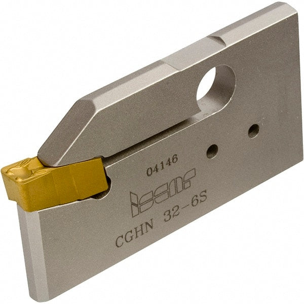 Iscar - 3.5 to 5mm Groove Width, 21mm Max Depth of Cut, Neutral Cut, CGHN Indexable Grooving Blade - Multiple Insert Styles, Series Cut Grip - Exact Tooling
