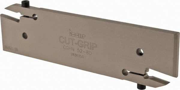 Iscar - 8 to 8.3mm Groove Width, 50mm Max Depth of Cut, Neutral Cut, CGHN Indexable Grooving Blade - Multiple Insert Styles, Series Cut Grip - Exact Tooling