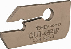 Iscar - 3.6 to 4.5mm Groove Width, 19.5mm Max Depth of Cut, Neutral Cut, CGIN Indexable Grooving Blade - GIFI-E, GIMIY, GINI-E, GIPI, GIPI (Full Radius), GIPI-E, GIPI-E (Full Radius) Insert Style, Series Cut Grip - Exact Tooling