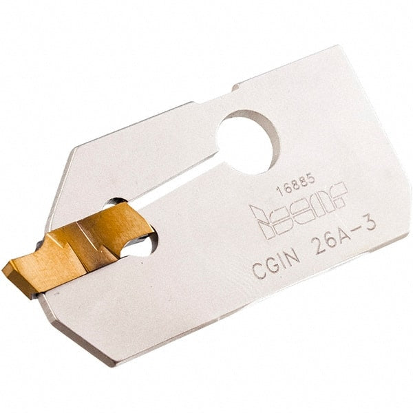 Iscar - 4.4 to 6.4mm Groove Width, 19.5mm Max Depth of Cut, Neutral Cut, CGIN Indexable Grooving Blade - GIFI, GIFI-E, GIFI-E (Full Radius), GINI-E, GIPI, GIPI (Full Radius), GIPI-E, TIPI-MT Insert Style, Series Cut Grip - Exact Tooling