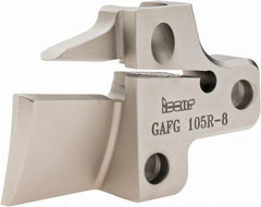 Iscar - Right Hand Cut, 8mm Insert Width, Cutoff & Grooving Support Blade for Indexables - 25mm Max Depth of Cut - Exact Tooling