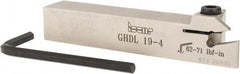 Iscar - GHD, External, Left Hand, 0.4" Max Depth of Cut, 0.157 to 0.197" Groove Width, Indexable Grooving Tool Holder - GI.. Insert Compatibility, 3/4" Shank Height, 3/4" Shank Width, 4-1/2" OAL - Exact Tooling