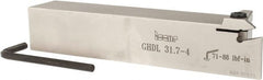 Iscar - GHD, External, Left Hand, 0.4" Max Depth of Cut, 0.157 to 0.197" Groove Width, Indexable Grooving Tool Holder - GI.. Insert Compatibility, 1-1/4" Shank Height, 1-1/4" Shank Width, 7" OAL - Exact Tooling