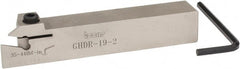 Iscar - External Thread, 0.33" Max Depth of Cut, 0.016" Min Groove Width, 4-1/2" OAL, Right Hand Indexable Grooving Cutoff Toolholder - 3/4" Shank Height x 3/4" Shank Width, GI.., GPV.., TIP.. Insert Style, GHD Toolholder Style, Series Cut Grip - Exact Tooling