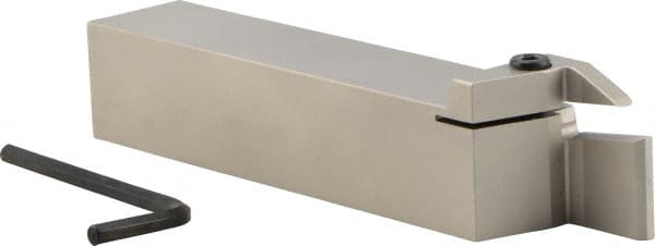 Iscar - GHD, External, Right Hand, 1" Max Depth of Cut, 0.26 to 0.327" Groove Width, Indexable Grooving Tool Holder - GDM.. 808, GI.. 8.. Insert Compatibility, 1-1/4" Shank Height, 1-1/4" Shank Width, 7" OAL - Exact Tooling