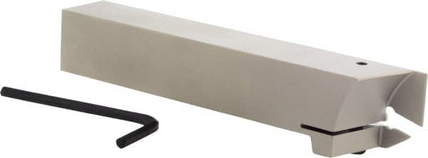 Iscar - External Thread, 0.67" Max Depth of Cut, 0.016" Min Groove Width, 6" OAL, Left Hand Indexable Grooving Cutoff Toolholder - 1" Shank Height x 1" Shank Width, GI.. Insert Style, GHG Toolholder Style, Series Cut Grip - Exact Tooling