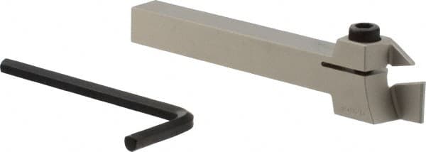 Iscar - External Thread, 1/2" Max Depth of Cut, 0.118" Min Groove Width, 4-1/2" OAL, Right Hand Indexable Grooving Cutoff Toolholder - 1/2" Shank Height x 1/2" Shank Width, GI.. Insert Style, GHG Toolholder Style, Series Cut Grip - Exact Tooling