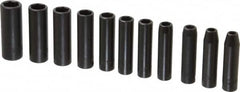 Proto - 11 Piece 3/8" Drive Deep Well Impact Socket Set - 6 Points, 7mm to 17mm Range, Metric Measurement Standard - Exact Tooling