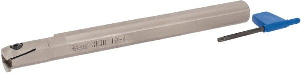 Iscar - GHI, Right Hand, 0.177" Max Depth of Cut, 0.118 to 0.189" Groove Width, Indexable Grooving Tool Holder - GIFI.., GIMY.., GINI.., GIPI.., TIPI.. Insert Compatibility, 3/4" Shank Width, 8" OAL - Exact Tooling