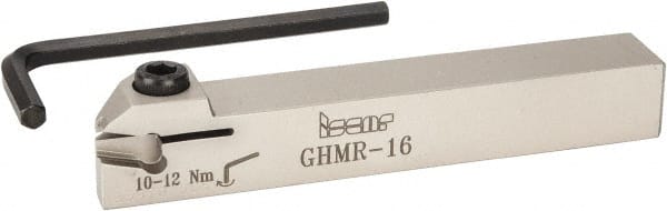 Iscar - GHMR, External, Right Hand, 4.8mm Max Depth of Cut, 0.189 to 0.189" Groove Width, Indexable Grooving Tool Holder - GI.., GPV.., TIP.. Insert Compatibility, 16mm Shank Height, 16mm Shank Width, 115mm OAL - Exact Tooling