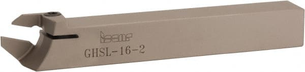 Iscar - GHS, External, Left Hand, 1.26" Max Depth of Cut, 2.2 to 3.15mm Groove Width, Indexable Grooving Tool Holder - GIG, GIM, GIP, TIP Insert Compatibility, 16mm Shank Height, 16mm Shank Width, 120mm OAL - Exact Tooling