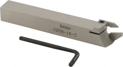 Iscar - GHS, Right Hand Cut, 1.26" Max Workpc Diam, GIG, GIM, GIP, TIP Insert, Indexable Cutoff Toolholder - 1.26 Max Depth of Cut, 16mm Shank Width, 16mm Shank Height, 120mm OAL - Exact Tooling
