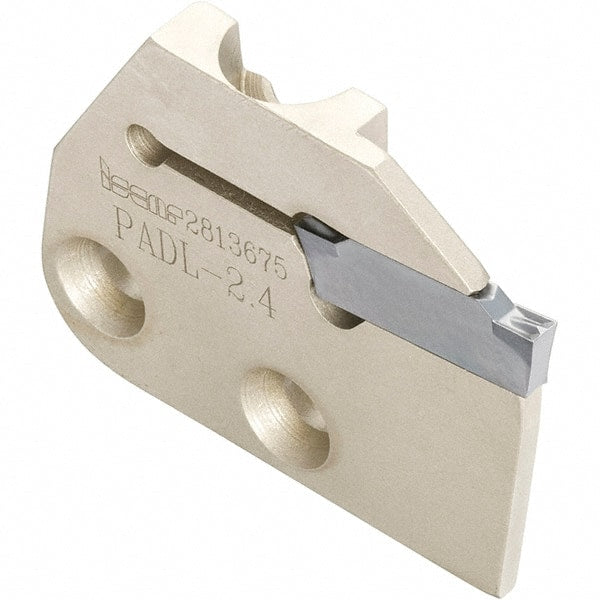 Iscar - Left Hand Cut, 3.18mm Insert Width, Cutoff & Grooving Support Blade for Indexables - 16.3mm Max Depth of Cut, 1.9mm Head Projection - Exact Tooling