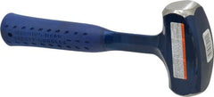 Estwing - 3 Lb Head, 11" Long Drilling Hammer - Steel Head, 1-21/64" Face Diam, 10-15/16" Long Head, Steel Handle with Grip - Exact Tooling