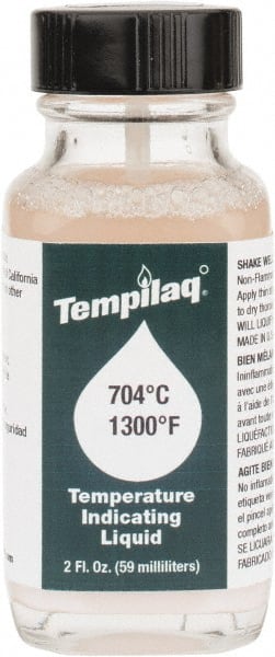 Tempil - 1,300°F Temp Indicating Liquid - 2 Ounce Container, 704°C - Exact Tooling
