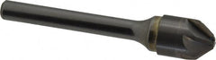 SGS - 1/2" Head Diam, 1/4" Shank Diam, 6 Flute 82° Solid Carbide Countersink - Exact Tooling
